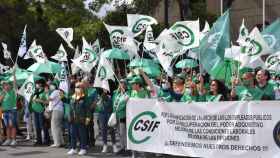 Manifestación de CSIF celebrada el pasado julio