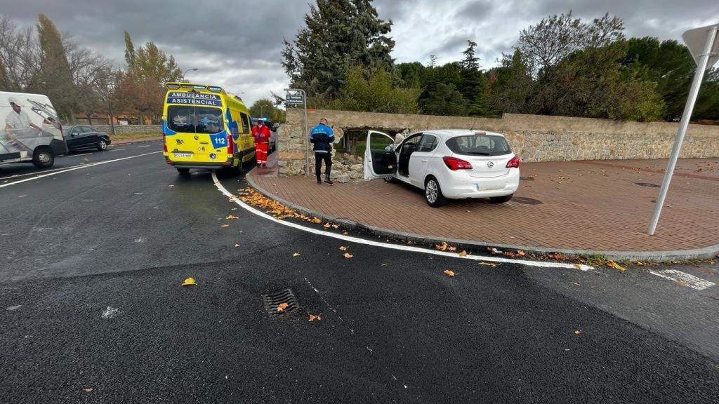 Imagen del accidente en Ávila.