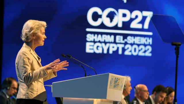 Ursula von der Leyen durante su intervención en la COP27