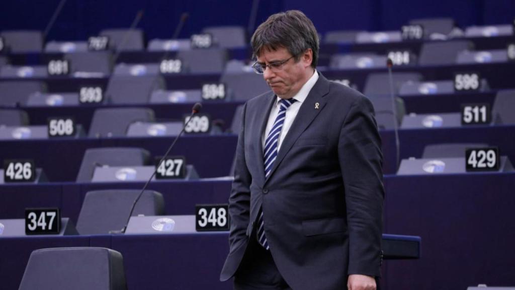 El expresidente de la Generalitat Carles Puigdemont, en el Parlamento Europeo.