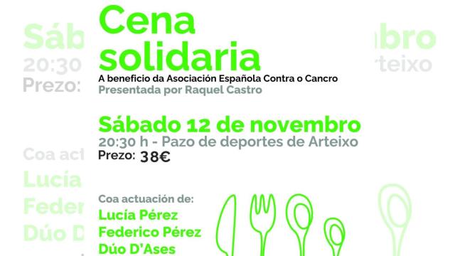 Cena solidaria en Arteixo (A Coruña).