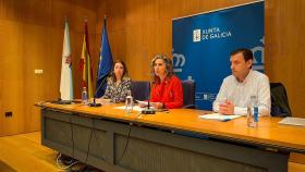 Martina Aneiros esta mañana en la sede de la Xunta en Ferrol