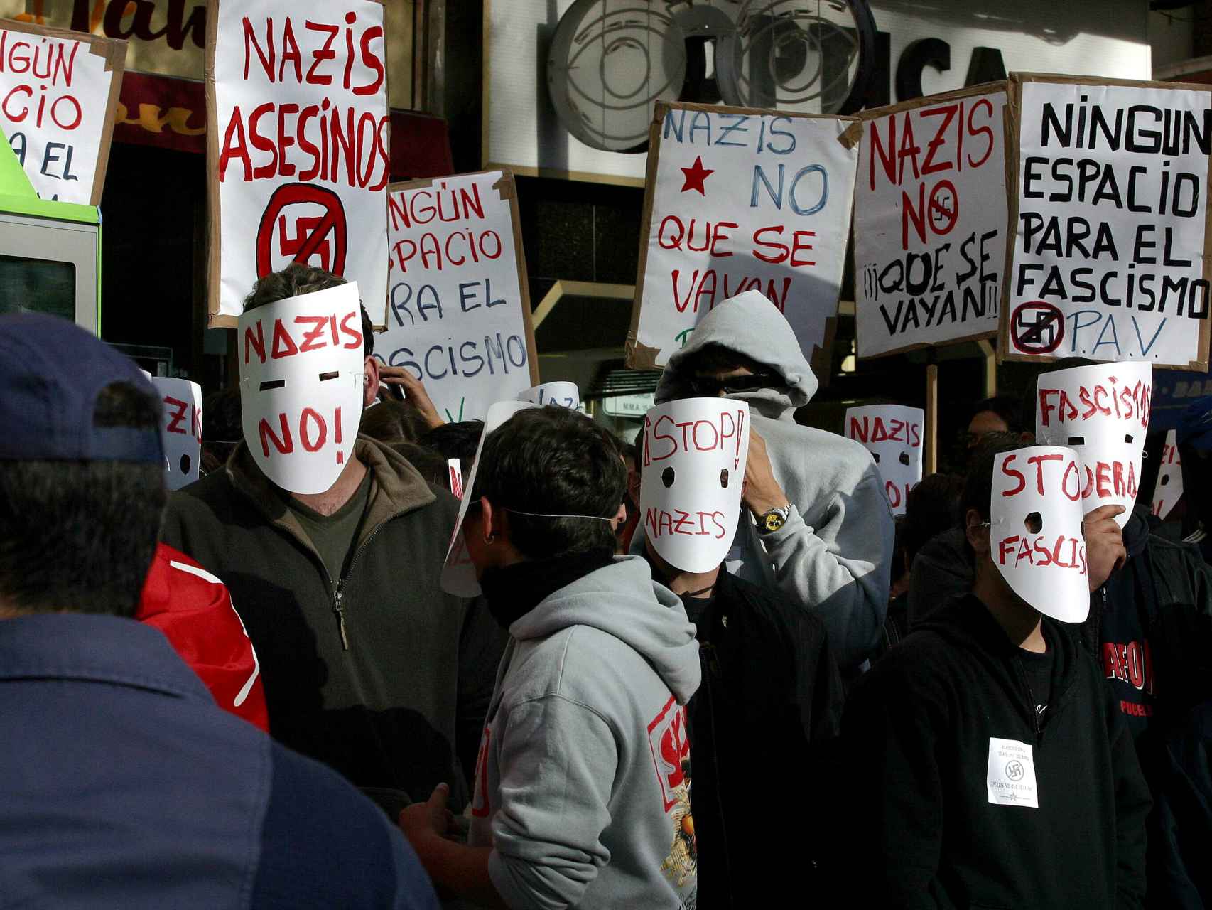 Imagen de archivo de una manifestación antifascista en Valladolid.