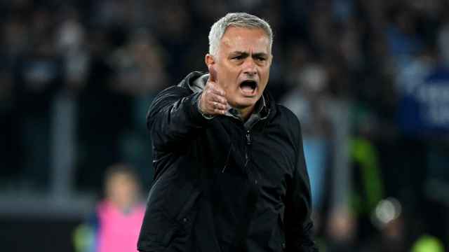 Mourinho, visiblemente enfadado durante el partido.