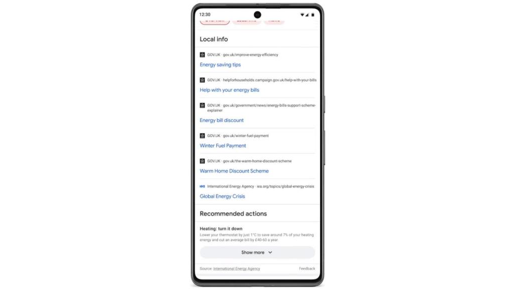Google ahora muestra cómo ahorrar en la factura de la luz