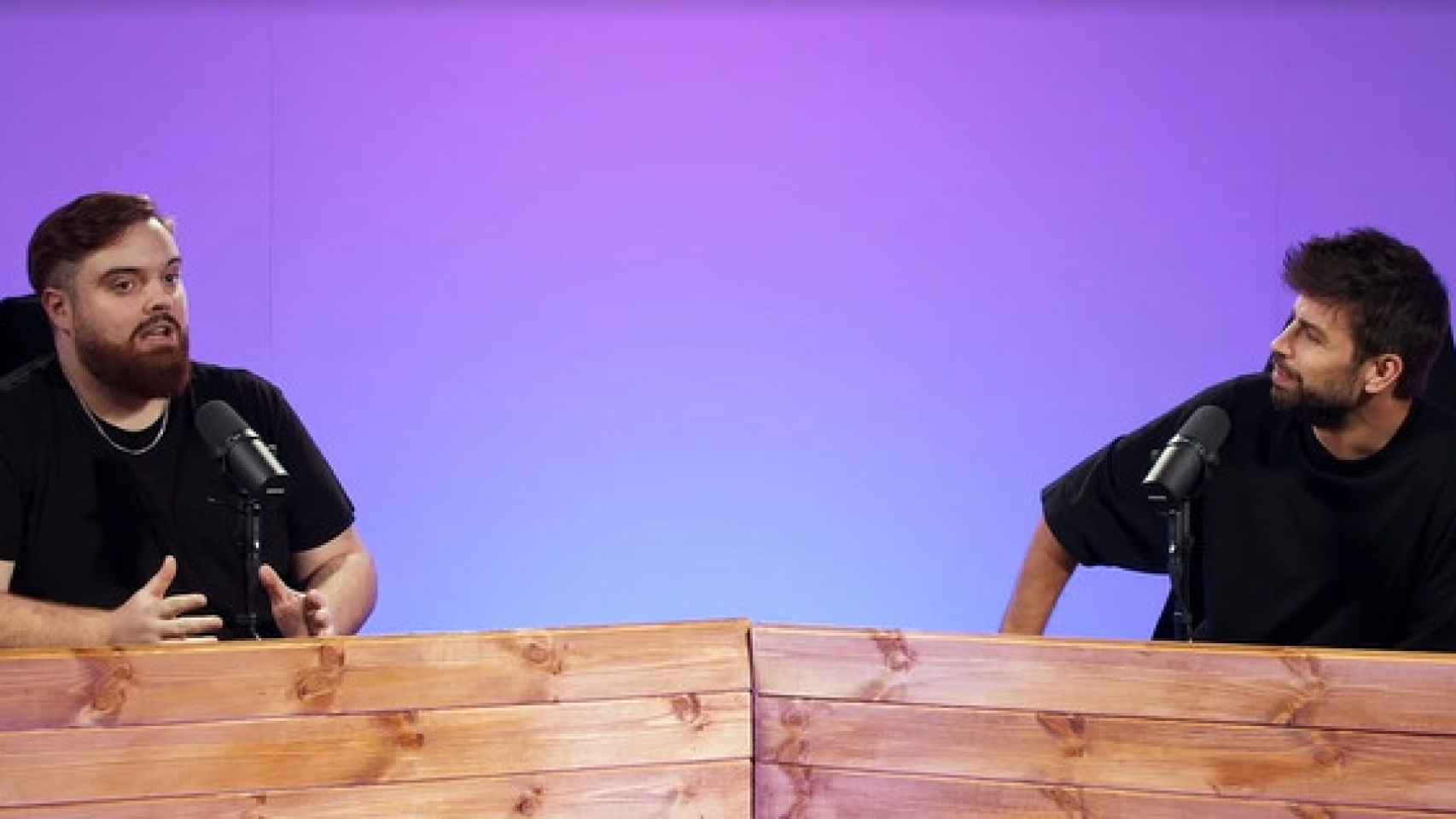 Ibai Llanos y Gerard Piqué, durante su conversación en Twitch