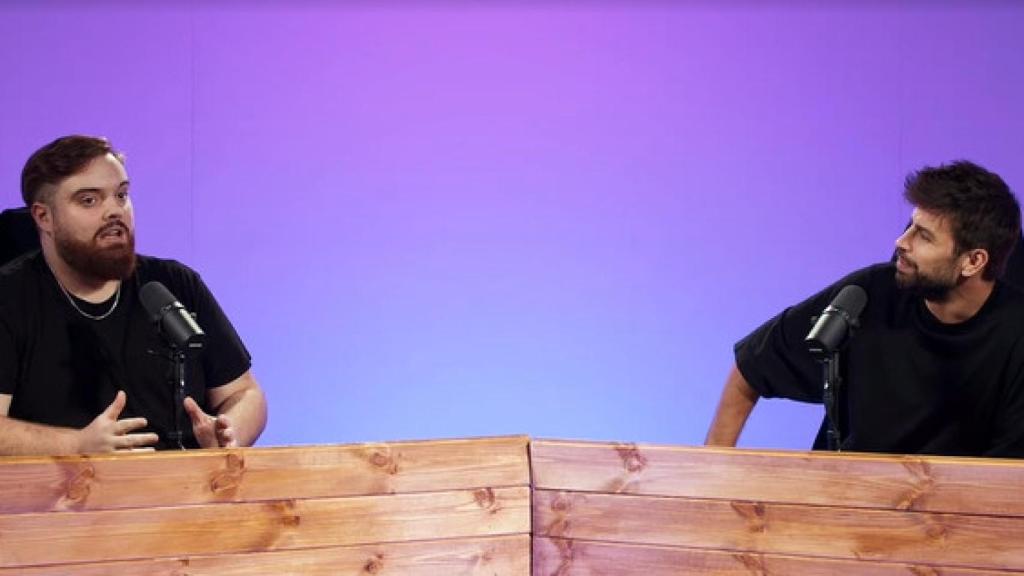 Ibai Llanos y Gerard Piqué, durante su conversación en Twitch