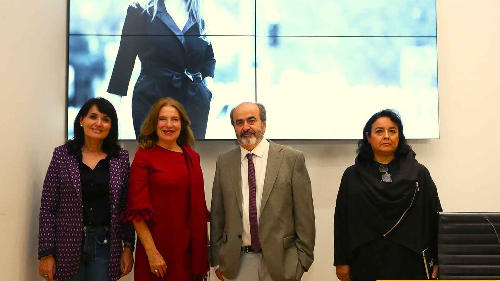 Julia Parra, Sara Navarro, Jorge Soler y Begoña Martínez, en la presentación.