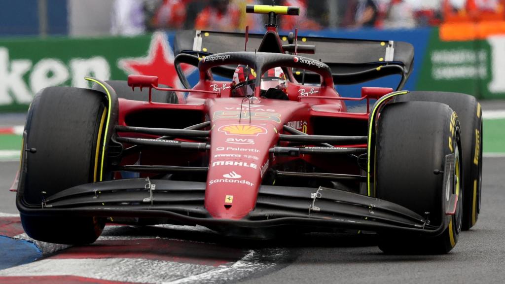 Carlos Sainz, en los entrenamientos del Gran Premio de México.