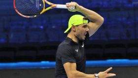 Rafa Nadal, entrenando en las ATP Finals
