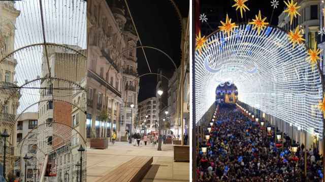 La Calle Larios de Málaga, referente en la Navidad de Albacete: reproducen sus arcos en Calle Ancha