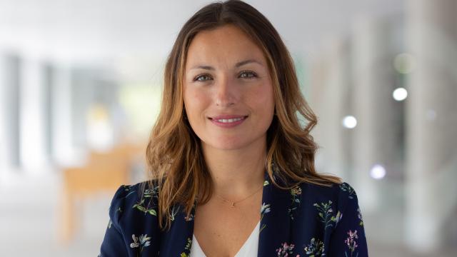 Laura Gonzalvo en las oficinas de Securitas Direct.