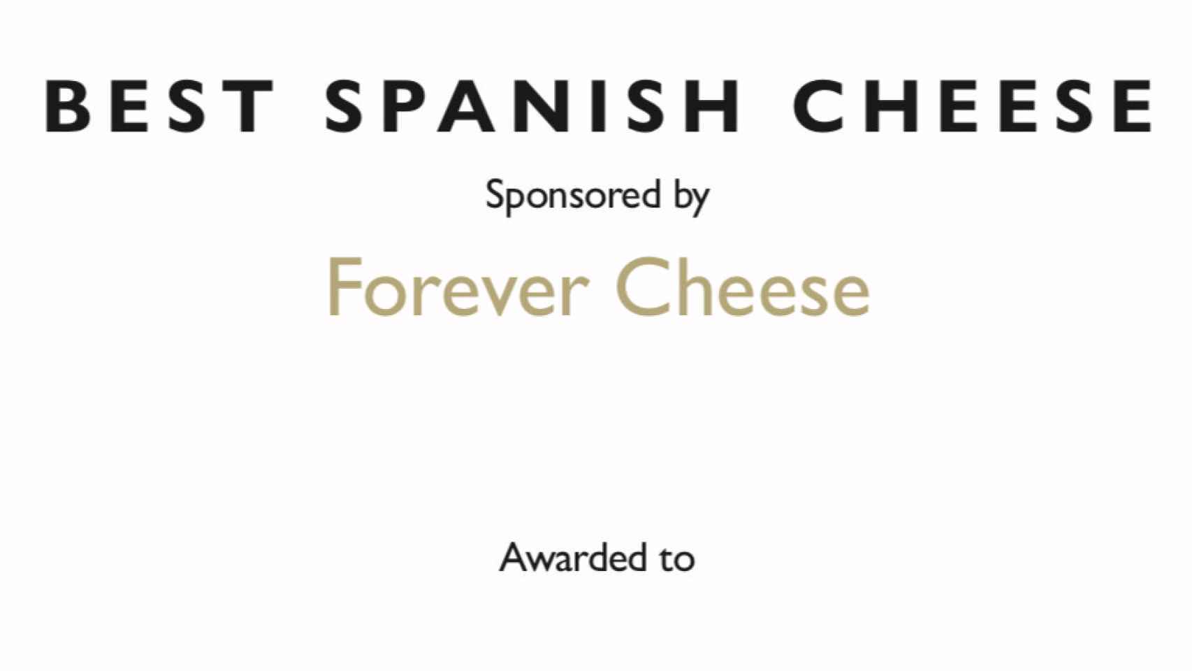 Certificado del World Cheese Awards.