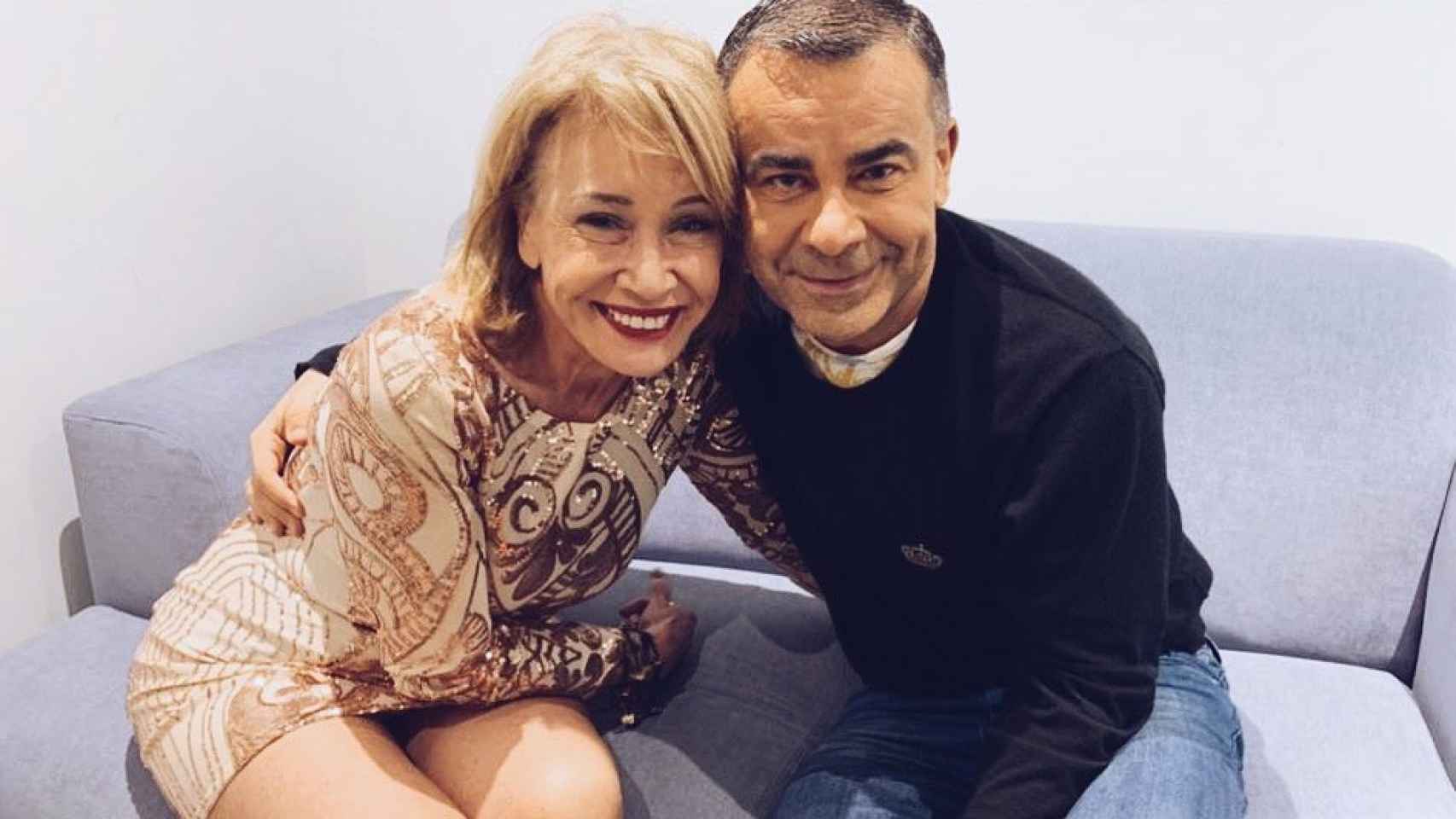 Jorge Javier con Mila Ximénez, en una imagen de su Instagram.
