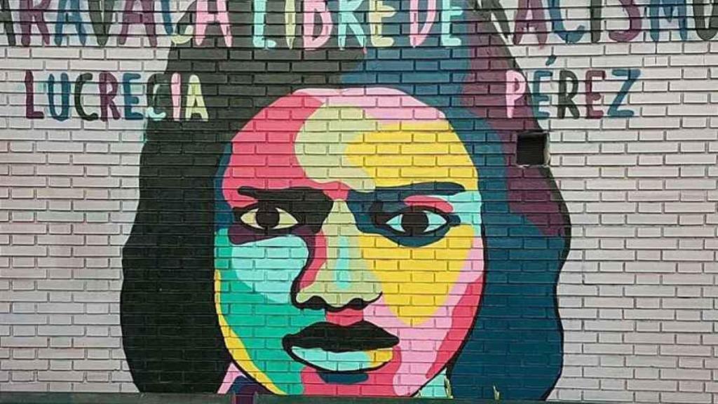 Mural en conmemoración de Lucrecia en Aravaca.