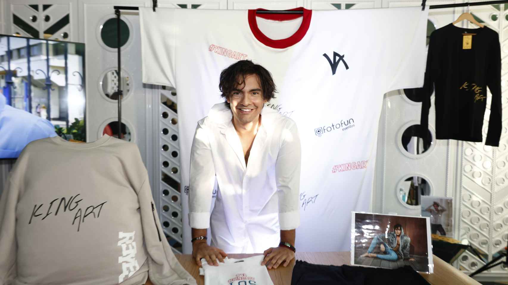 Alejandro Reyes el día de la presentación de su colección de ropa, en Madrid en agosto de 2022.