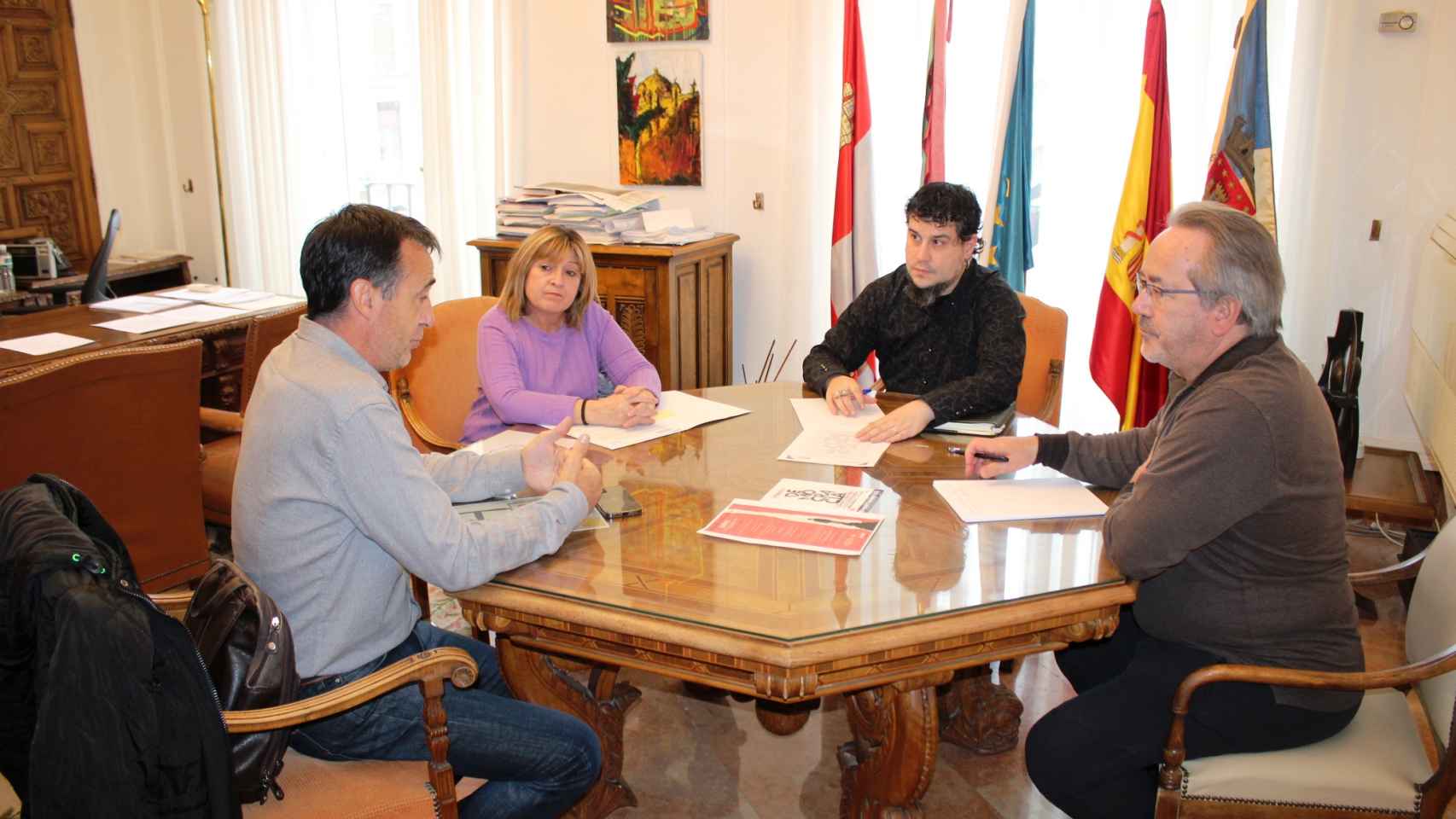 Francisco Guarido y Diego Bernardo se reúnen con representantes de CCOO  y UGT Zamora