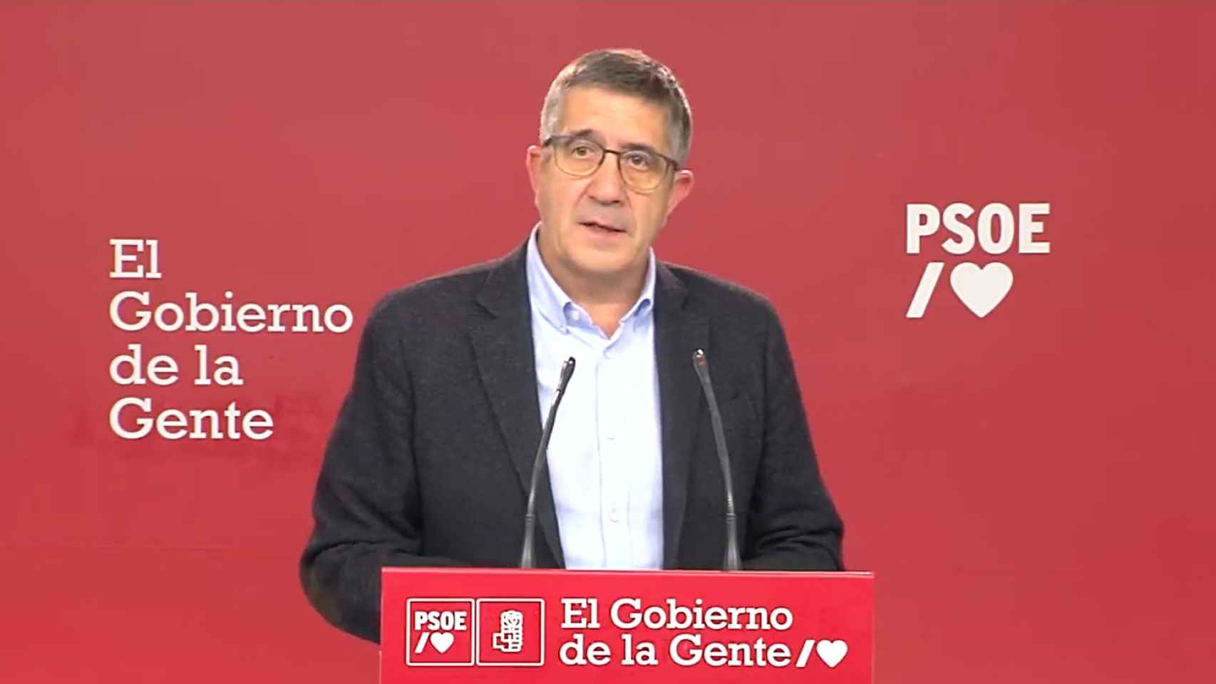 El portavoz del PSOE en el Congreso, Patxi López, durante la declaración de este viernes.