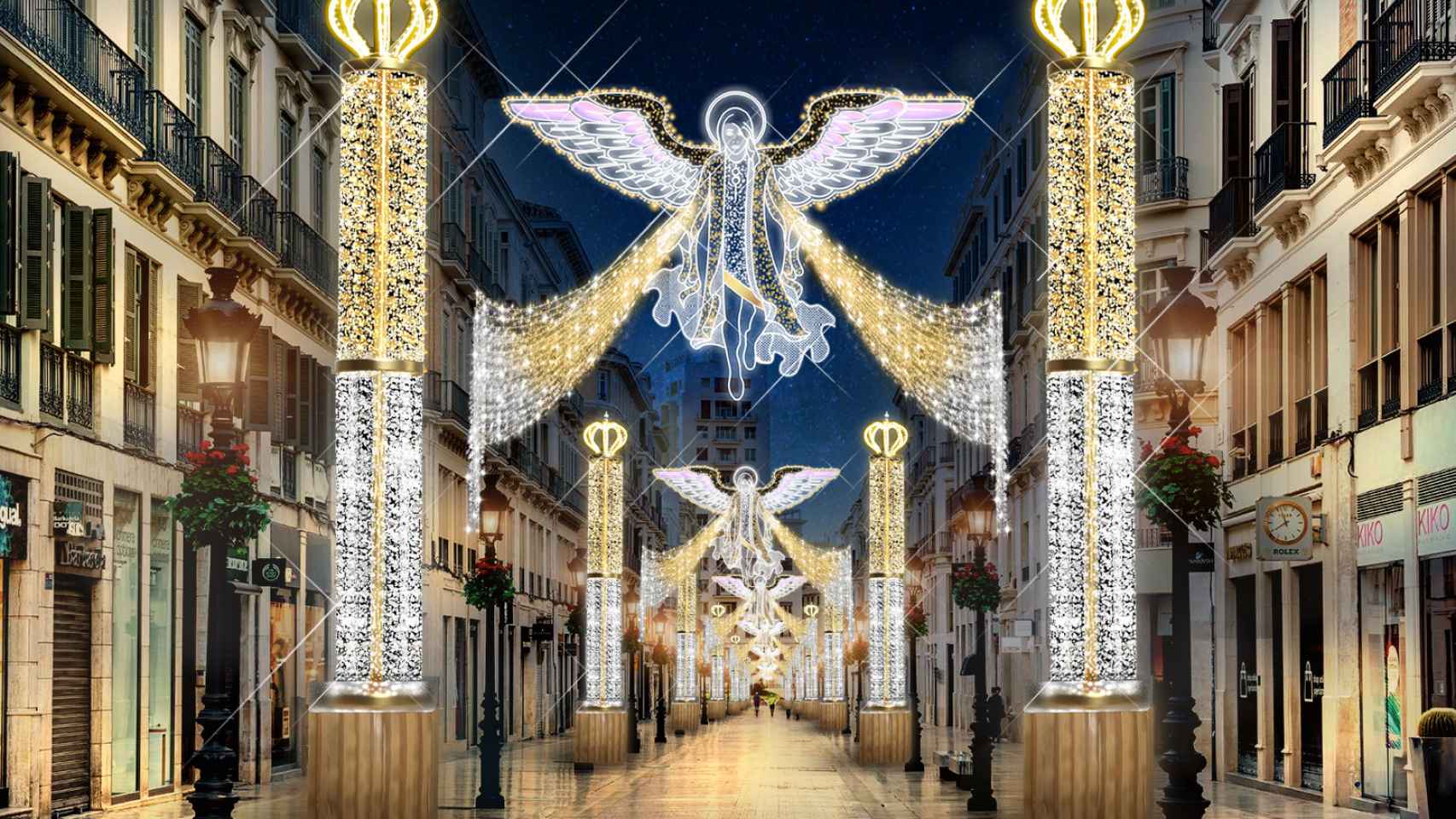 Estas son las luces de Navidad en calle Larios.
