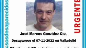 José Marcos González Cea, desaparecido en Valladolid