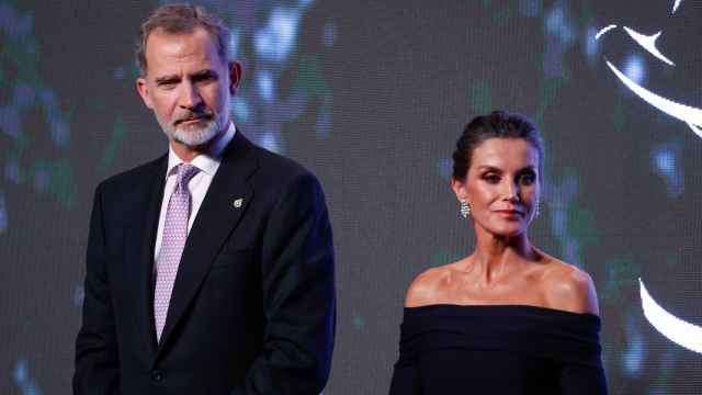 Los reyes de España, Felipe VI y Letizia, durante la ceremonia de entrega de los Premios Macael, este pasado viernes, 11 de noviembre.