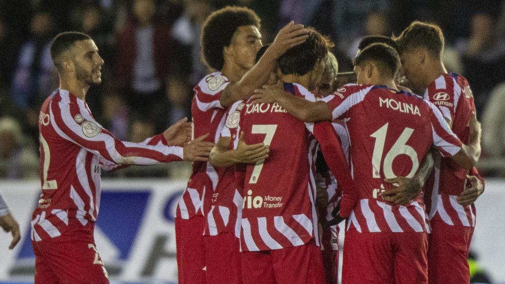 Los jugadores del Atlético celebran uno de los goles en la Copa del Rey 2022/2023