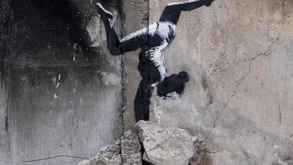 Un detalle de la imagen subida por Bansky a su perfil de Instagram