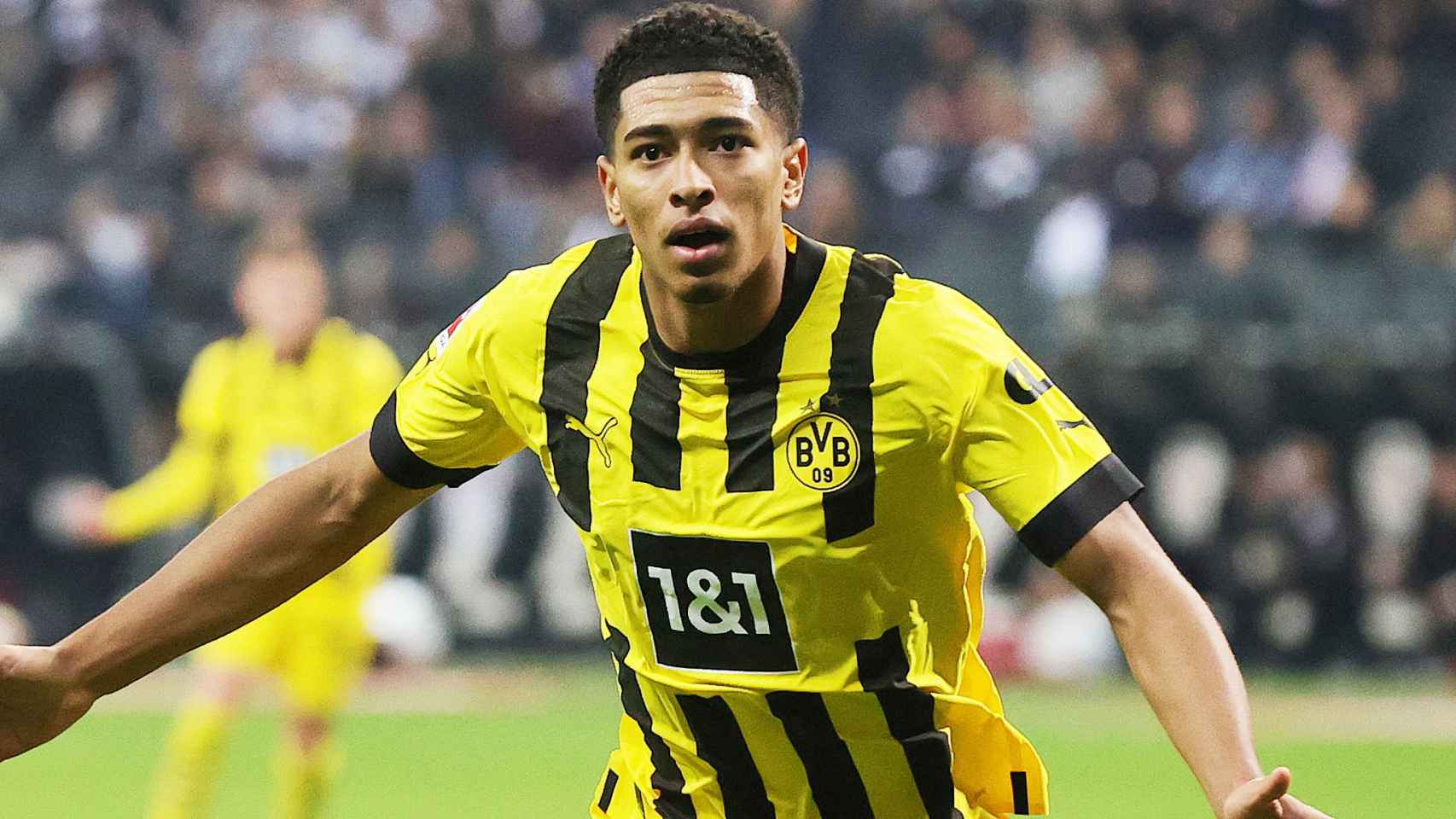 Jude Bellingham, celebrando un gol con el Borussia Dortmund en la temporada 2022/2023