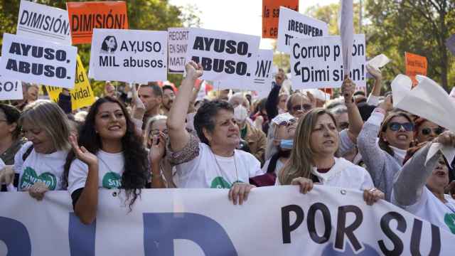 Manifestación en defensa de la Sanidad pública el pasado domingo en Madrid.