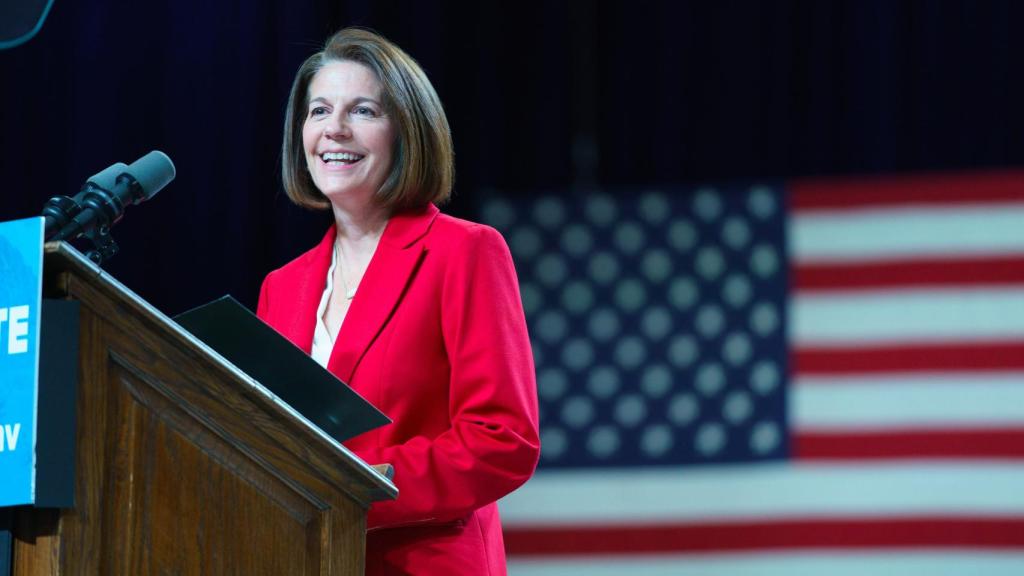 La senadora demócrata, Cortez Masto, durante una intervención.