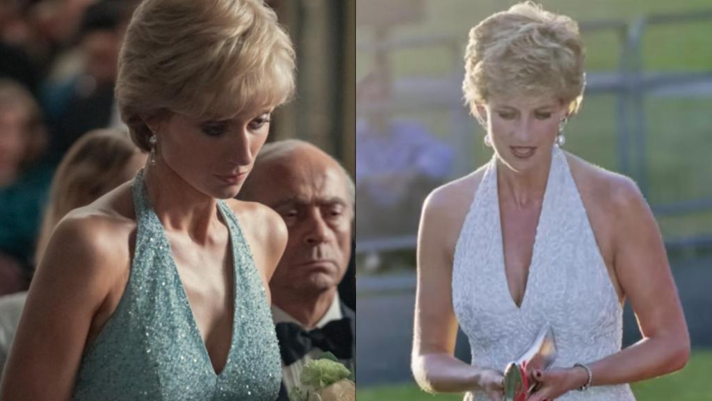 Uno de los vestidos de Lady Di que se imitan en 'The Crown'.