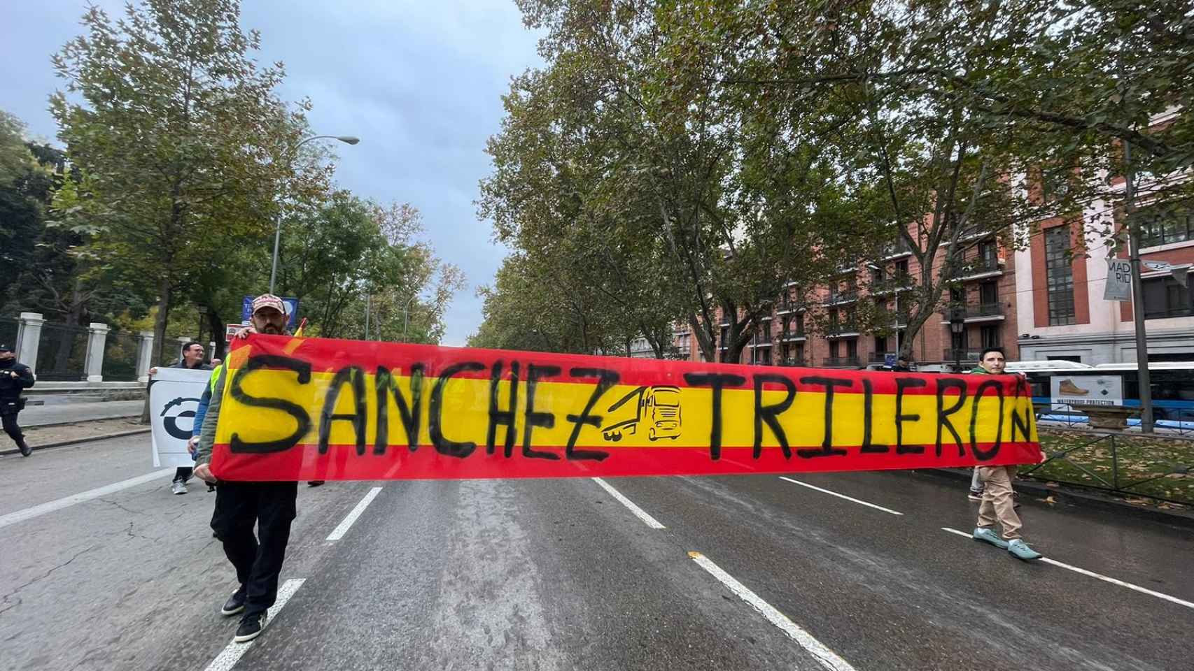 Un momento de la protesta en Madrid.