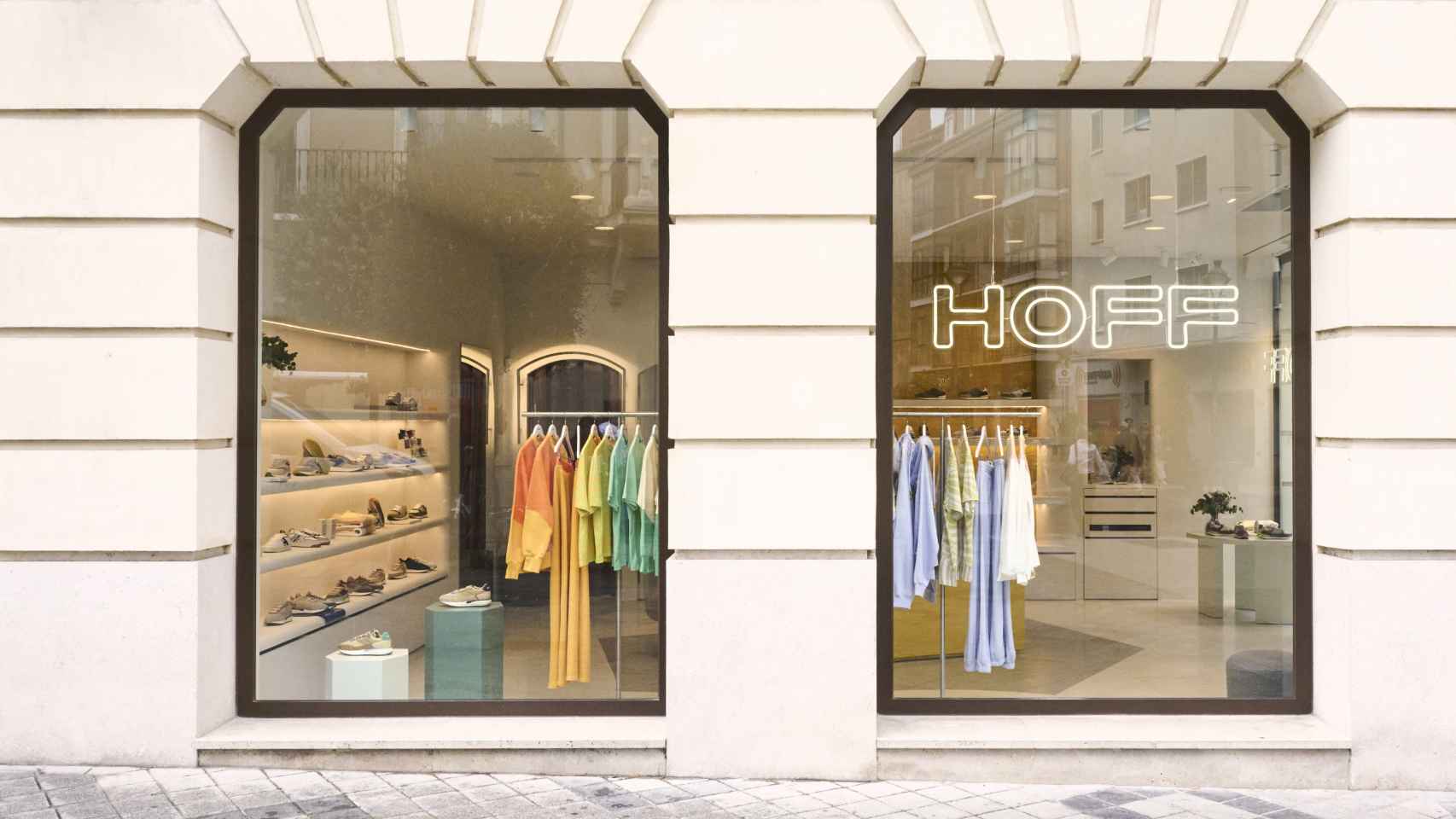 Tras el confinamiento, Hoff abrió su primera tienda física. En la imagen, la que tiene abierta en Valladolid.