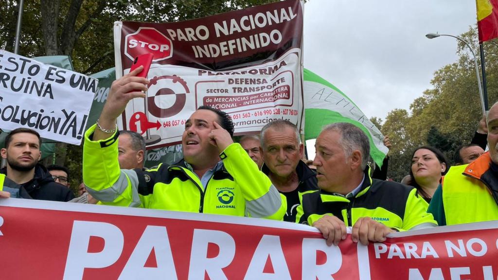 Manuel hizo un vídeo en plena manifestación.