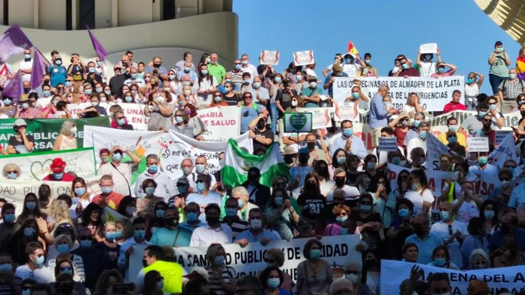 Una manifestación convocada por la coordinadora andaluza de Mareas Blancas en una imagen de archivo.