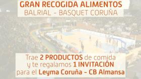 Campaña solidaria del Básquet Coruña.