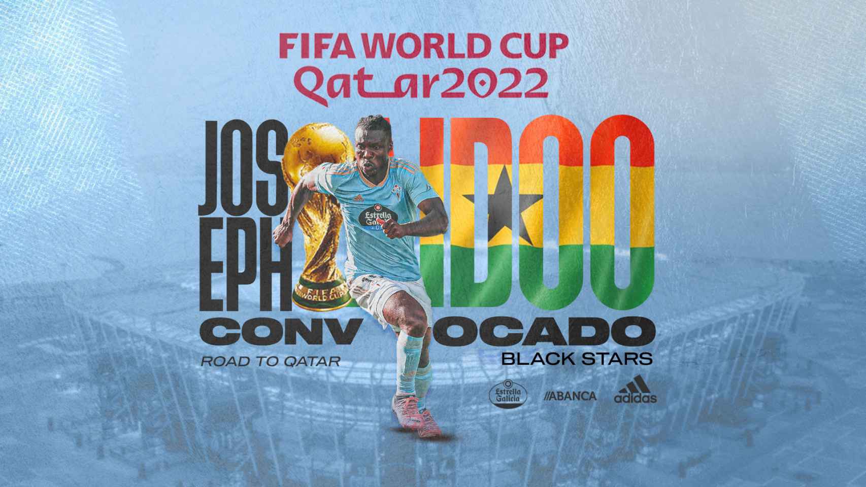 El celeste Joseph Aidoo, convocado para jugar en Qatar con la selección de Ghana