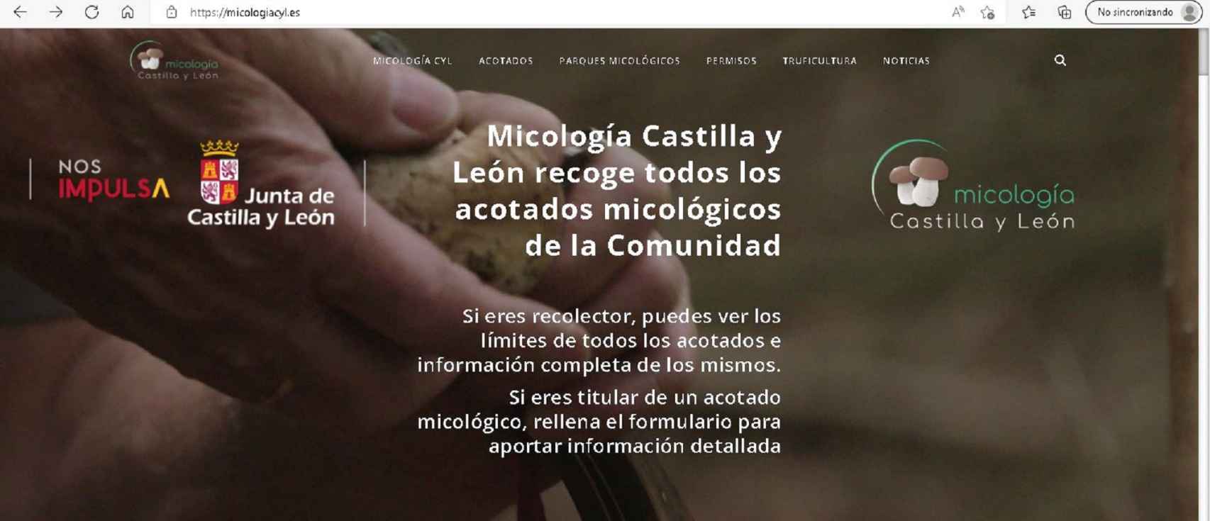 Captura de pantalla de Micologíacyl.es