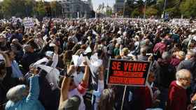 Manifestación convocada en Madrid contra la gestión de la Sanidad pública.