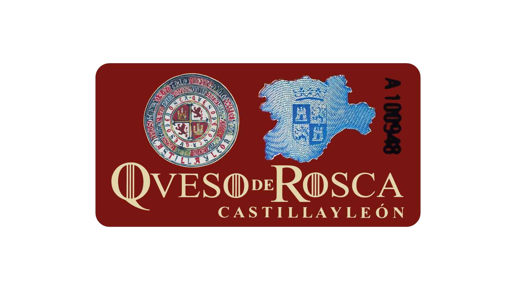 Contraetiqueta oficial de Queso de Rosca Castilla y León.