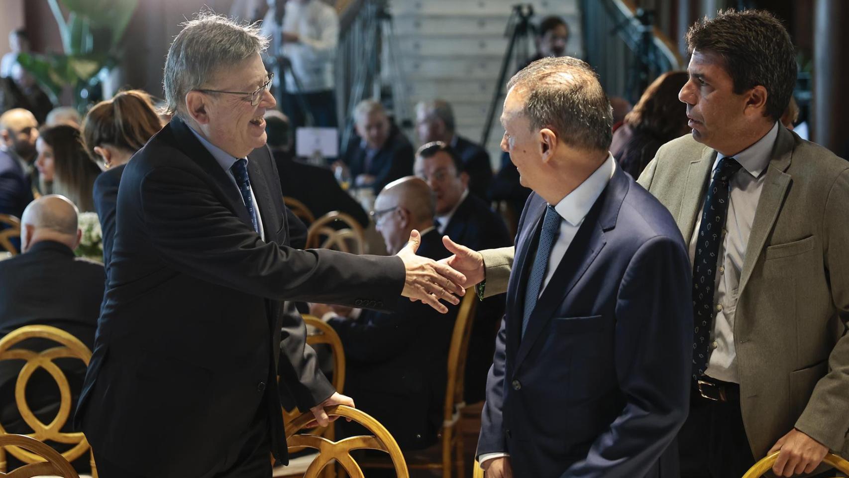 Ximo Puig y Carlos Mazón, en un acto reciente organizado por la CEV.