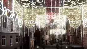 Iluminación de la calle Santiago para esta Navidad en Valladolid