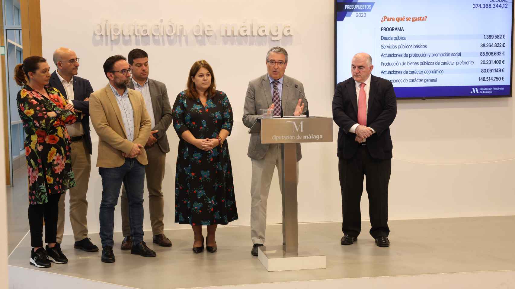 La presentación de los Presupuestos de la Diputación de Málaga para 2023.
