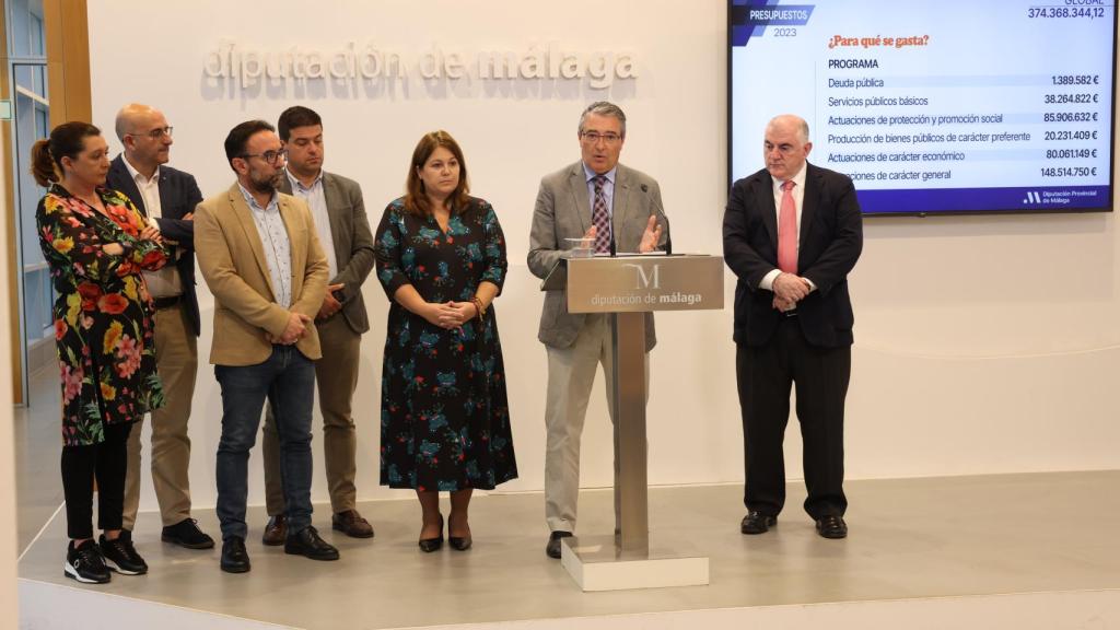 La presentación de los Presupuestos de la Diputación de Málaga para 2023.