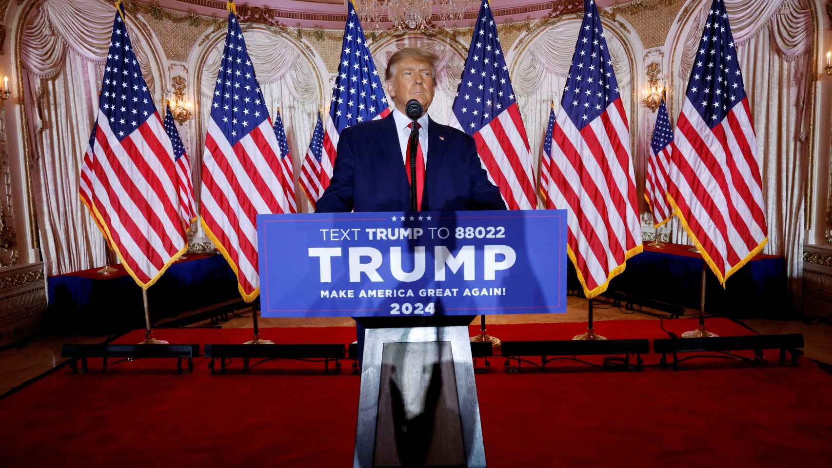 Donald Trump anuncia su precandidatura a la Presidencia de Estados Unidos desde Mar-a-Lago.