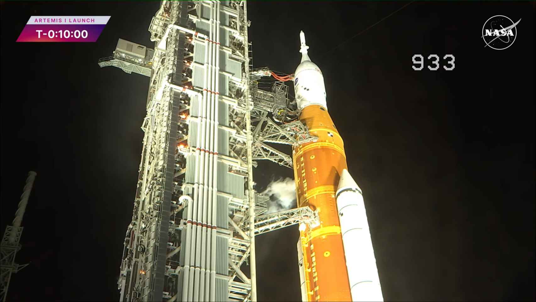 Cohete SLS en el directo de la NASA