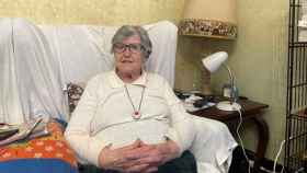 Antonia, de 95 años, es una de las usuarias del servicio municipal de teleasistencia domiciliaria.