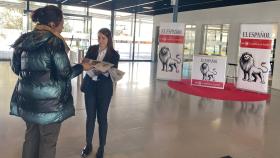 Stand de EL ESPAÑOL- Noticias de Castilla y León, en la entrada principal de Intur, en la Feria de Muestras de Valladolid