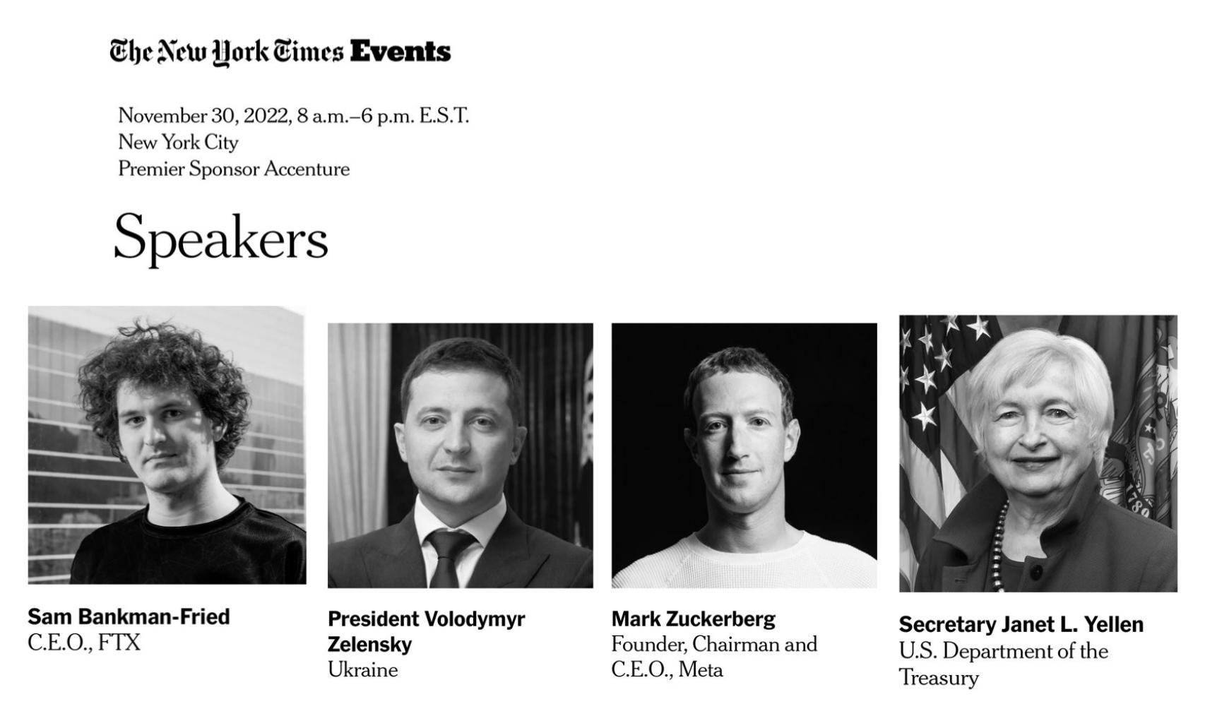 Pantallazo del evento del 'NYT'.