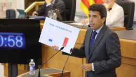 El presidente de la Diputación de Alicante, Carlos Mazón, este jueves en el Debate sobre el Estado de la Provincia.